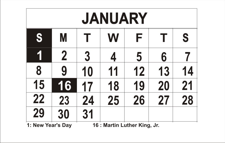Calendar, Printable, Free: Us 2012 Printable Calendar With