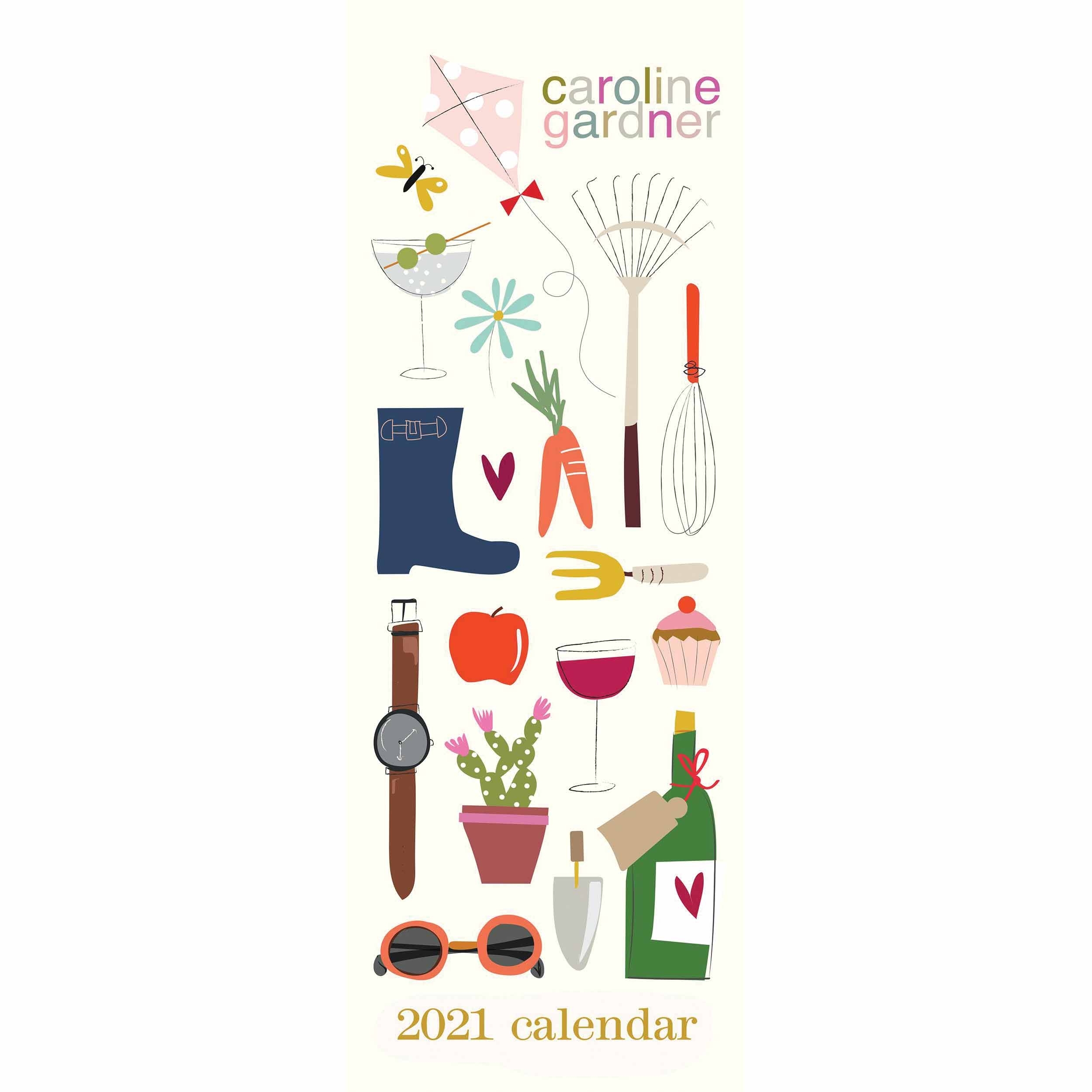 Caroline Gardner, All Around The Table Slim Calendar 2021