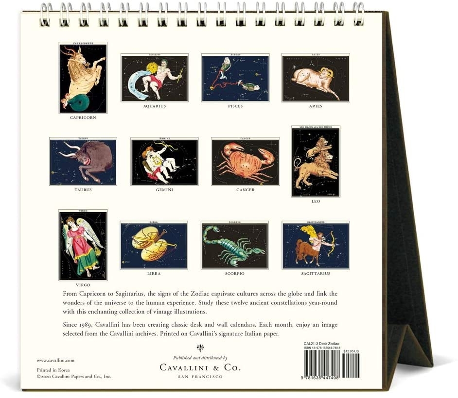 Cavallini Zodiac Desk Calendar 2021