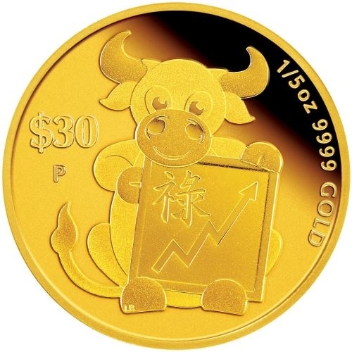 Chinese Astrological Series 2021 Year Of The Ox 1/5Oz Gold