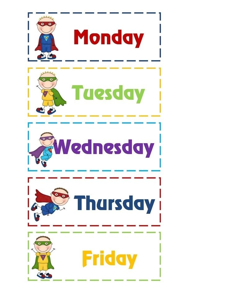 Days+Of+The+Week+Printables+Superhero | Superhero