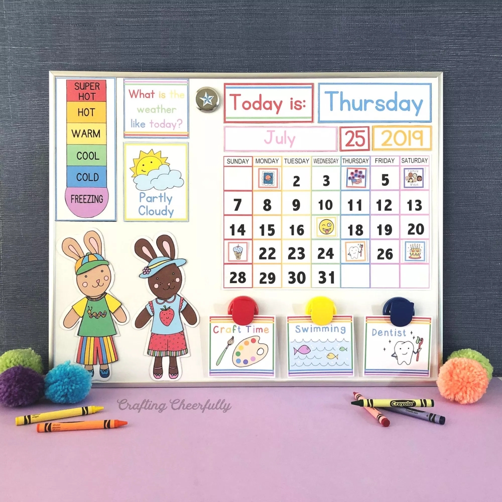 Diy Children&#039;S Calendar| Kindergarten Calendar