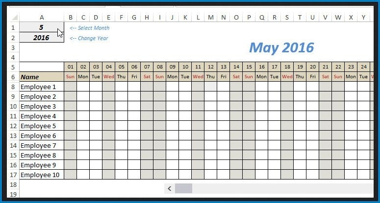 √ Free Editable Monthly Schedule Template Excel