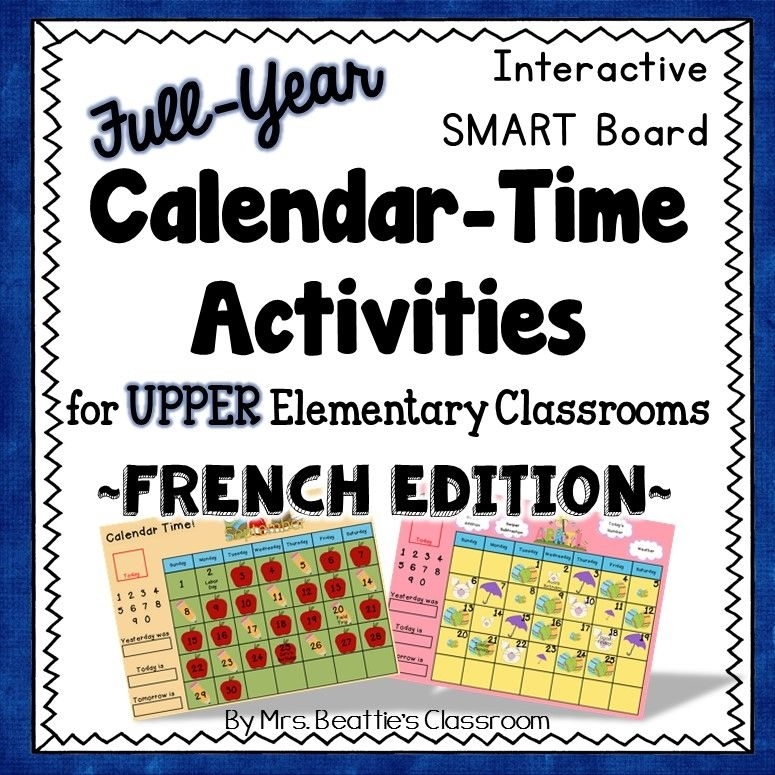 Elementary Complete Interactive Calendar Math For The