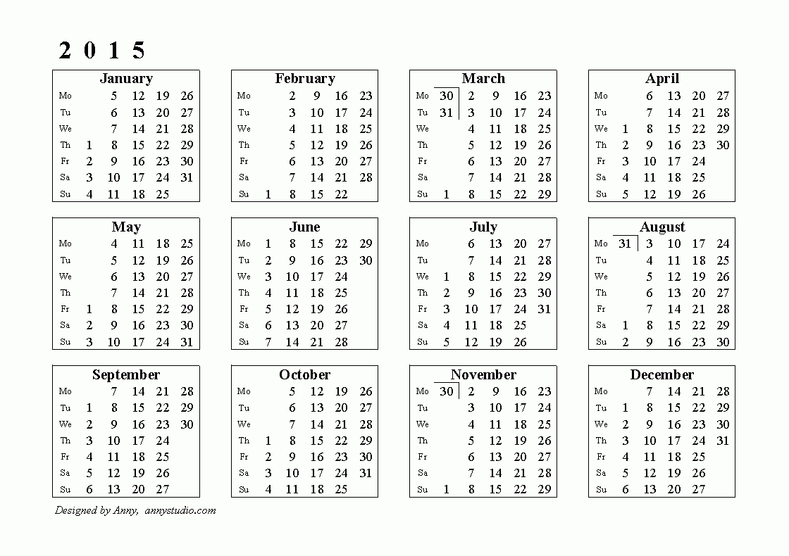 Free 2014-2015 Mini Calendar - Google Search | Calendar