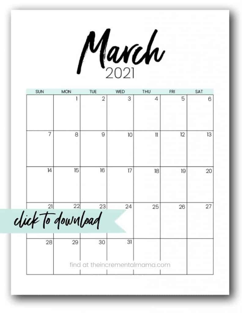 Free 2021 Monthly Calendar Printable Pdfs - The