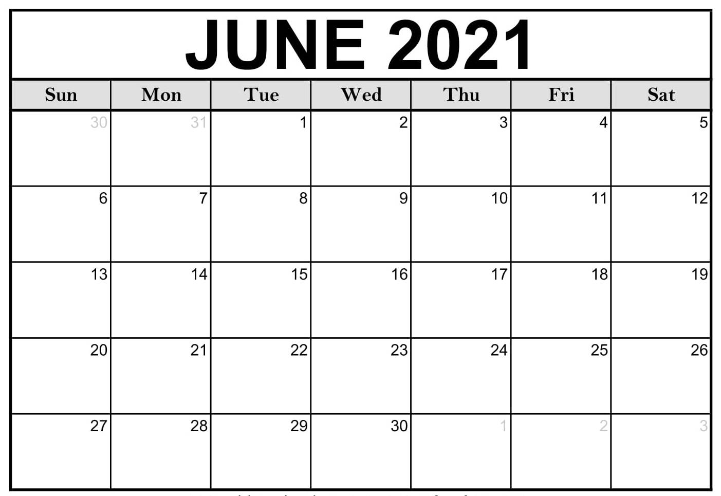 Free June Calendar 2021 Printable Pdf Word Excel Templates