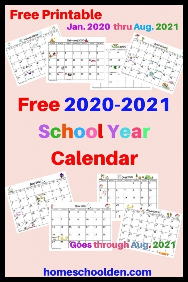 Free Preschool Calendar Printables 2021 | Free Letter