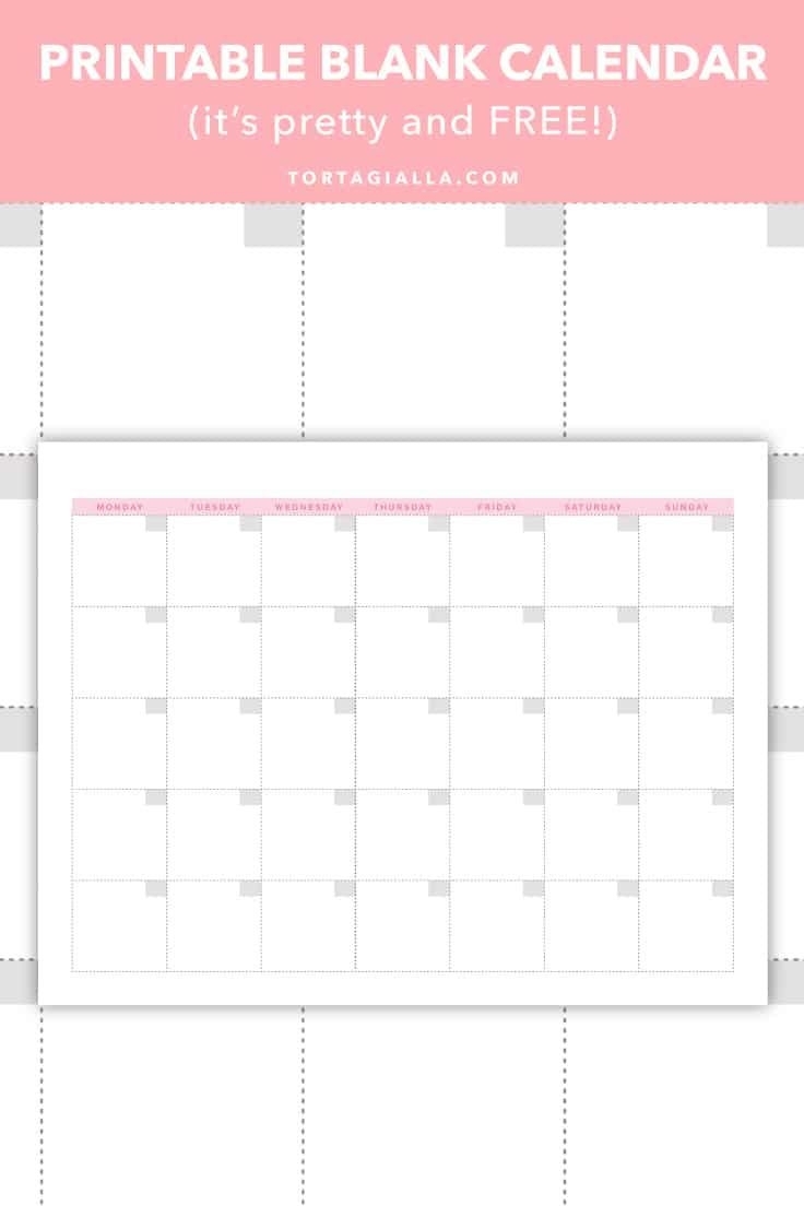 Free Printable Blank Calendar | Printable Blank Calendar