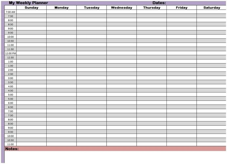 Free Printable Daily Calendar With Time Slots - Template