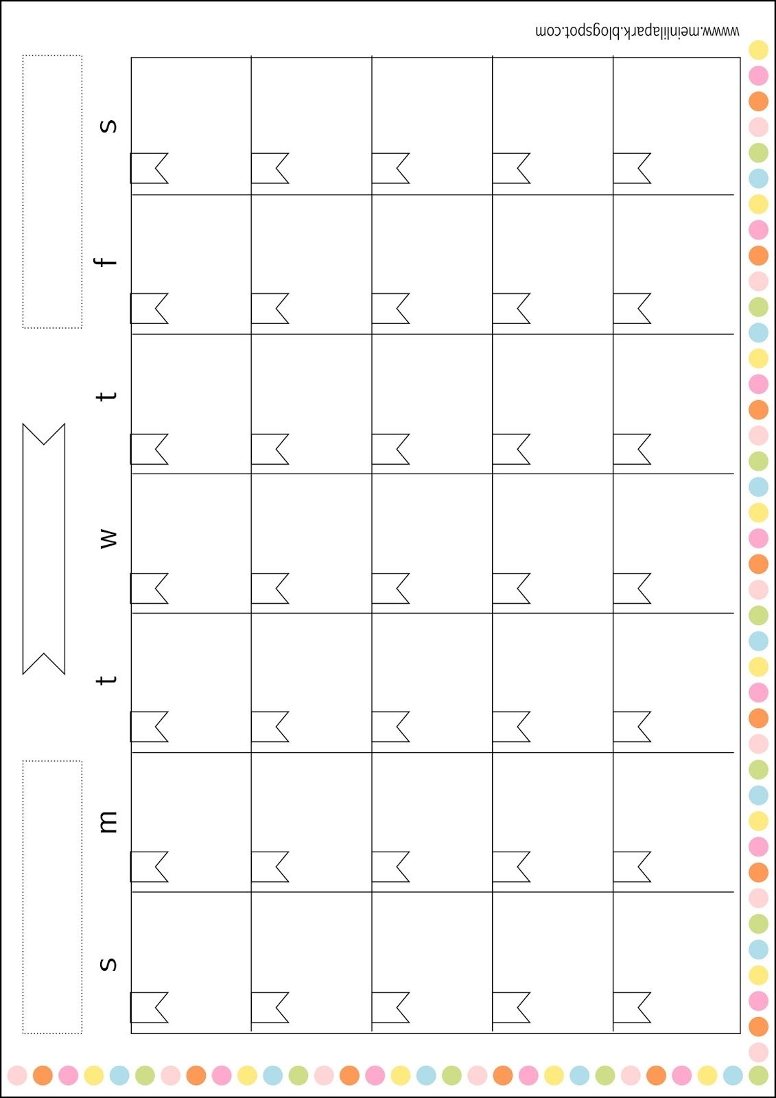 Free Printable Monthly Planner Page - Perpetual Calendar