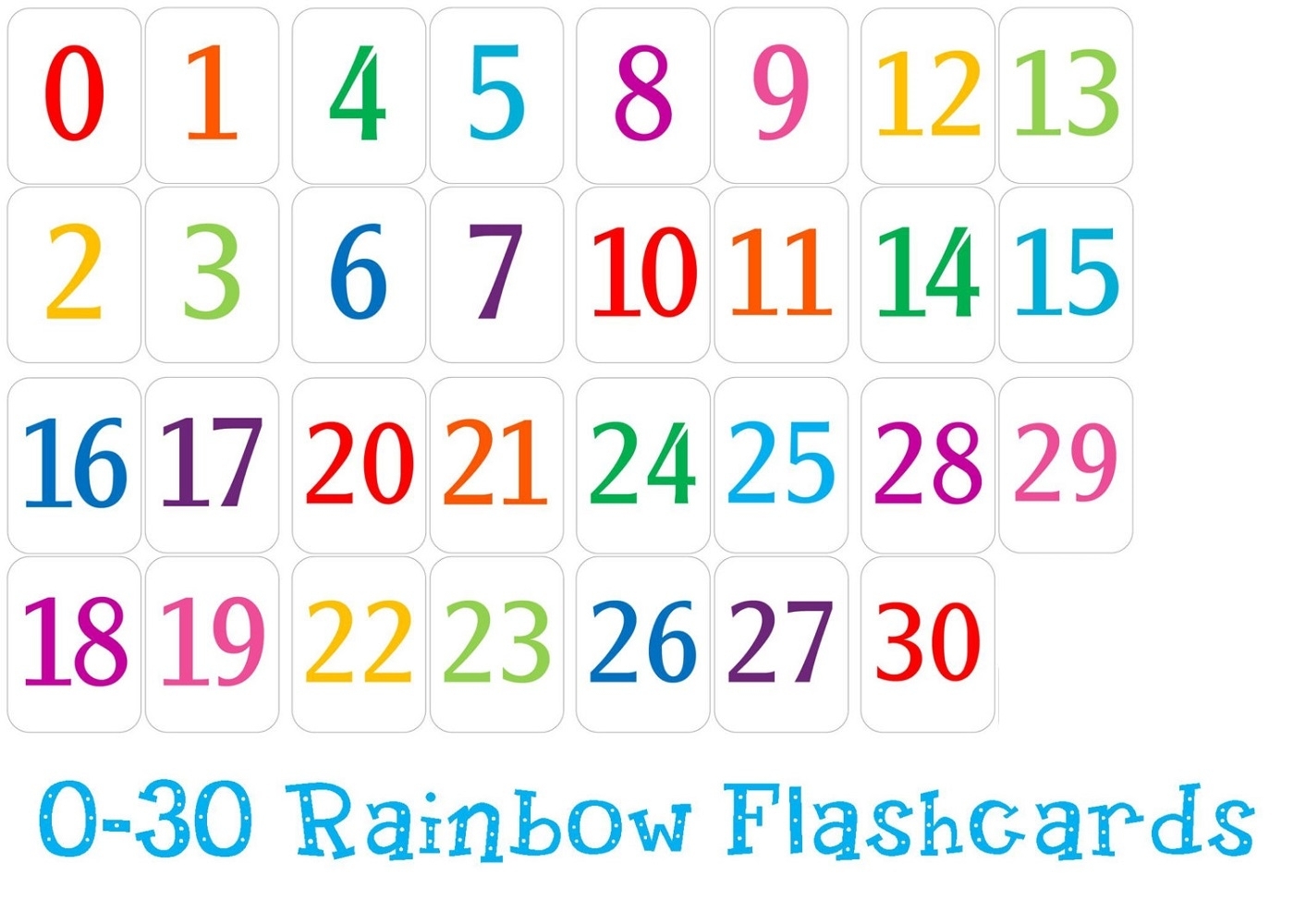 Free Printable Table Numbers 1-30 That Are Magic | Russell