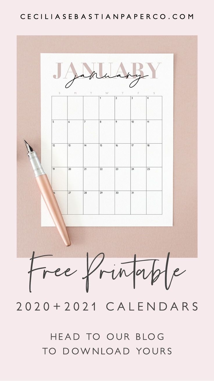 Freebie 2020 + 2021 Calendars | Ceciliasebastianpaperco