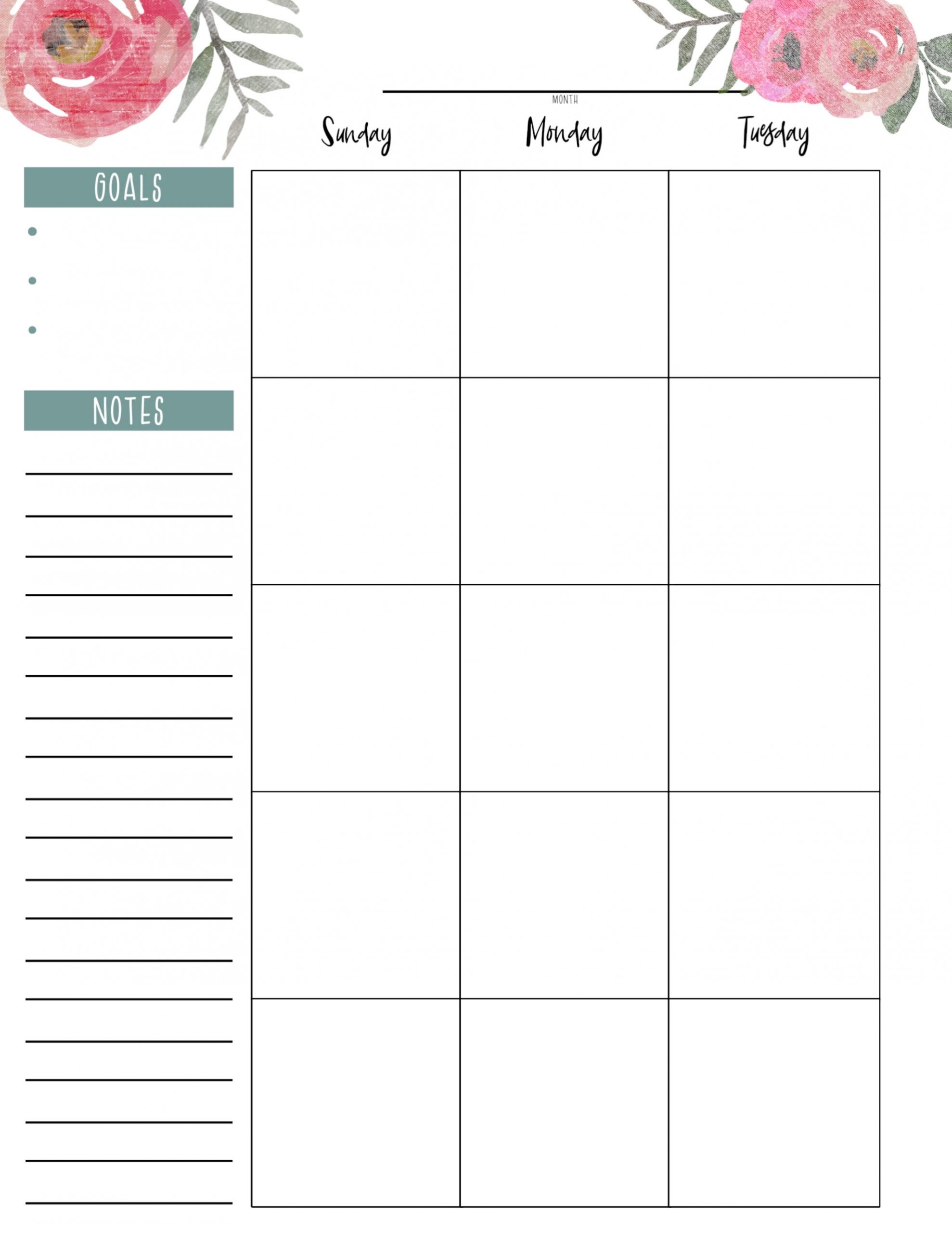 Happy Planner Free Printable Pages - Floral - Paper Trail