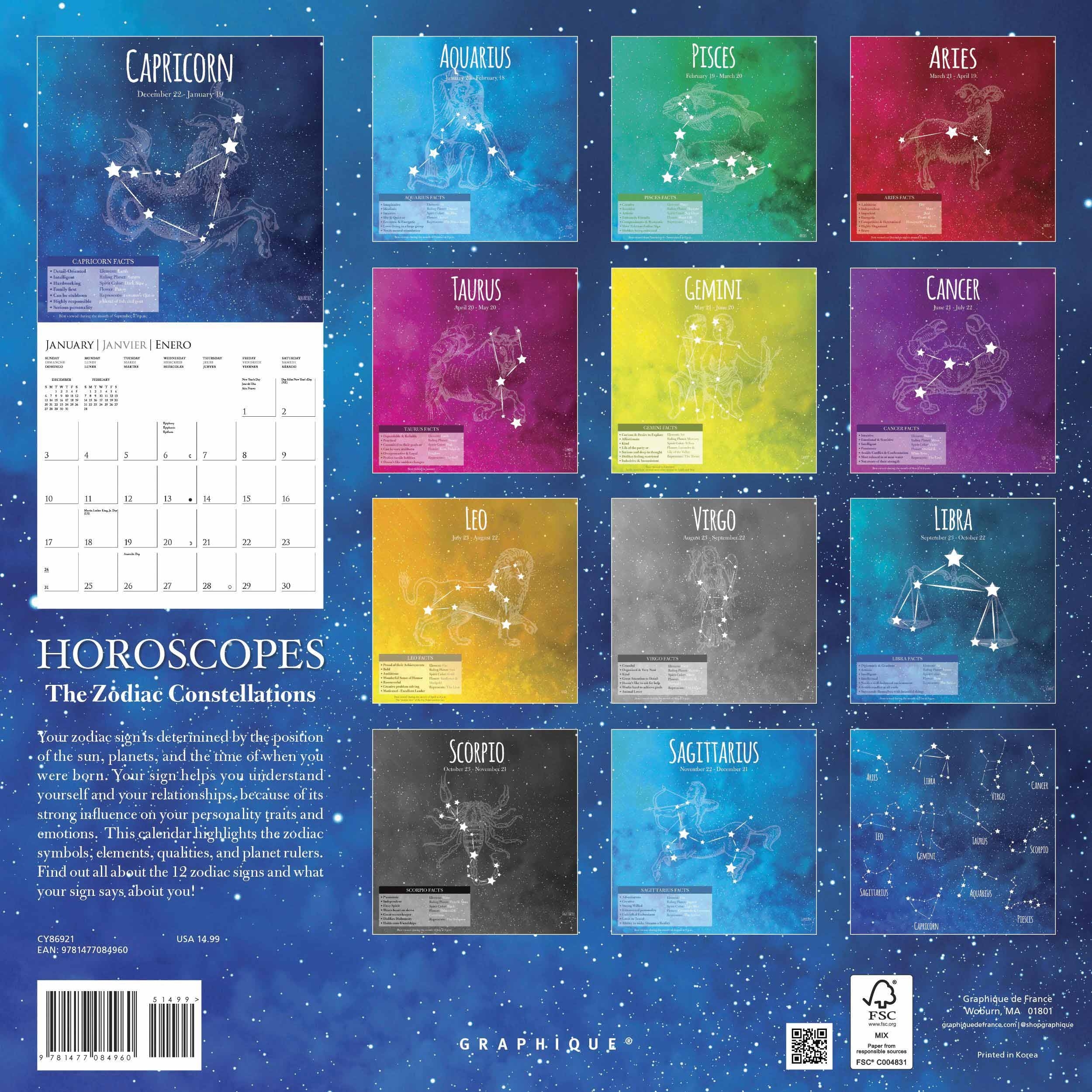 Horoscopes Calendar 2021 At Calendar Club
