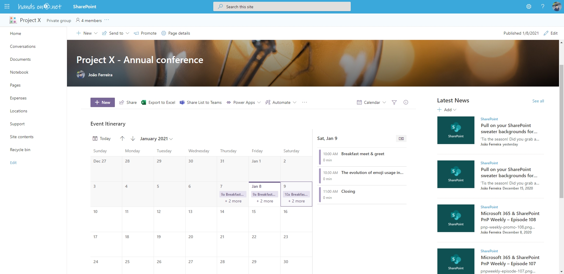 How To Embed A Modern Calendar To A Sharepoint Page