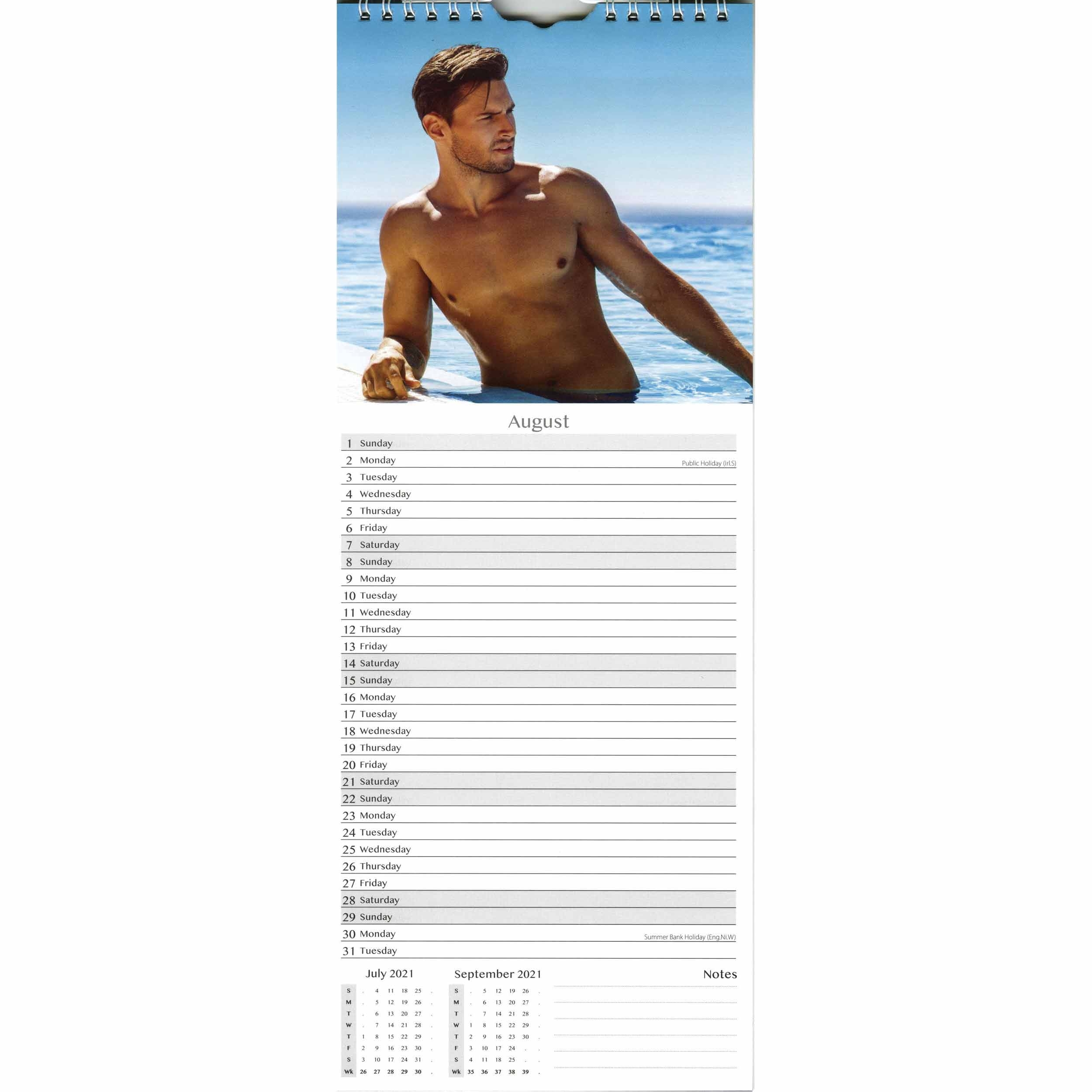 Hunks Slim Calendar 2021 At Calendar Club