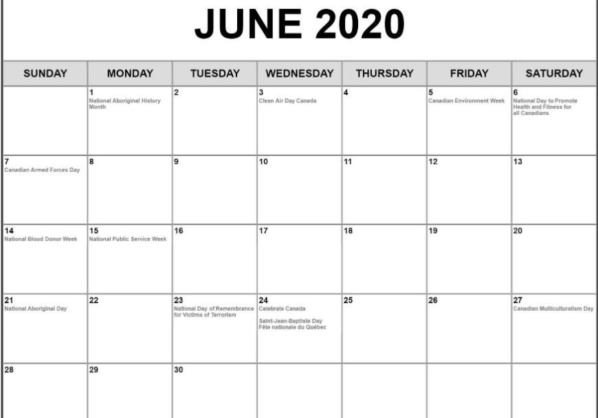June 2020 Calendar Usa | Desk Calendar Template, Calendar