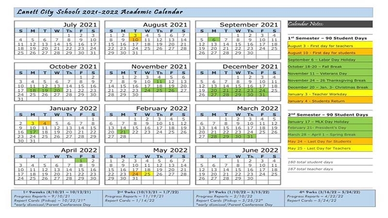 Lanett School Board Approves 2021-22 Calendar - Valley