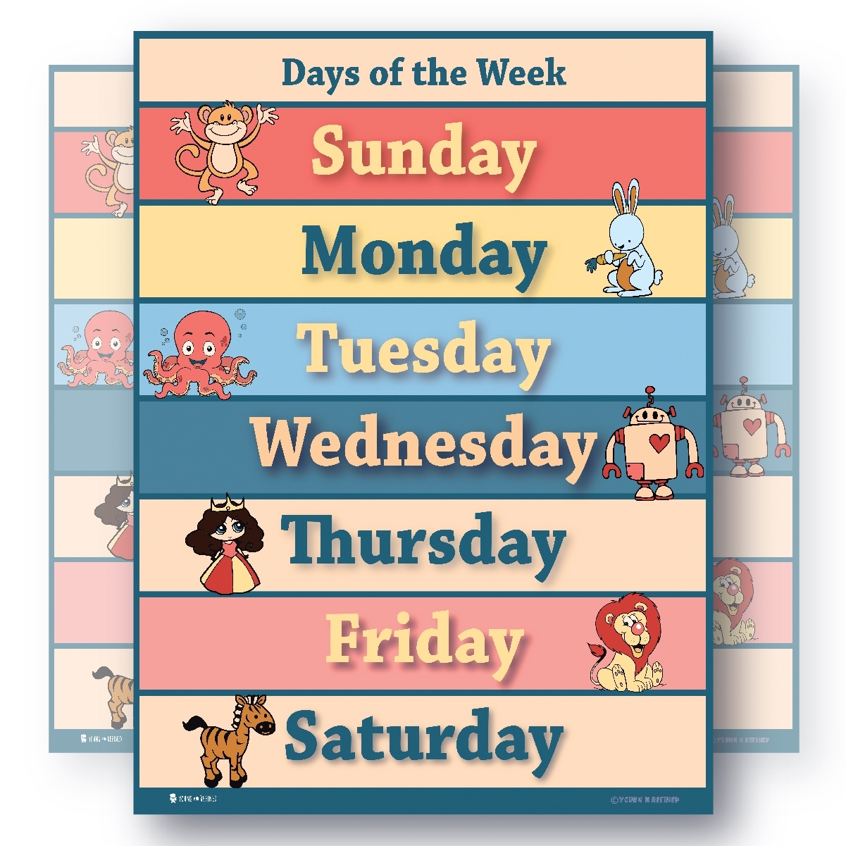 Learning Days Of The Week Laminated Educational Small