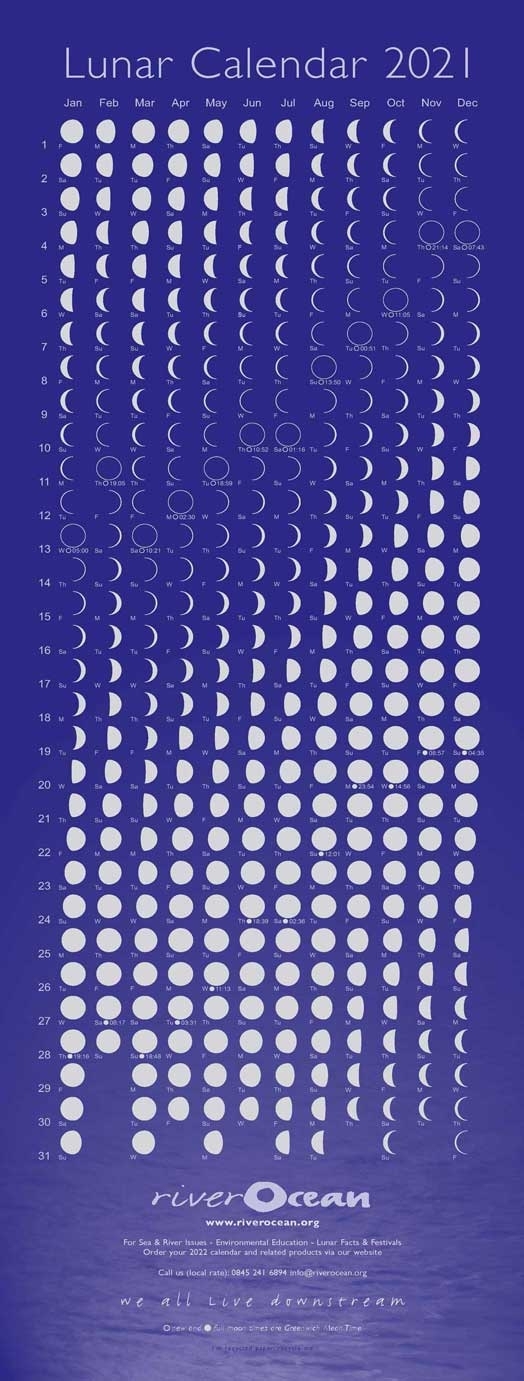Lunar Calendar 2021 - Riverocean