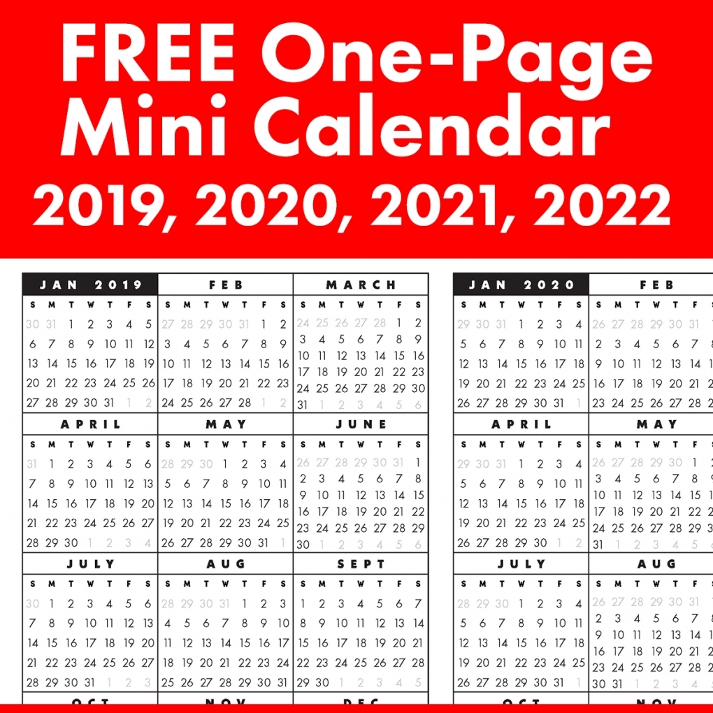 Mini Calendar Printable 2021 | Free Letter Templates