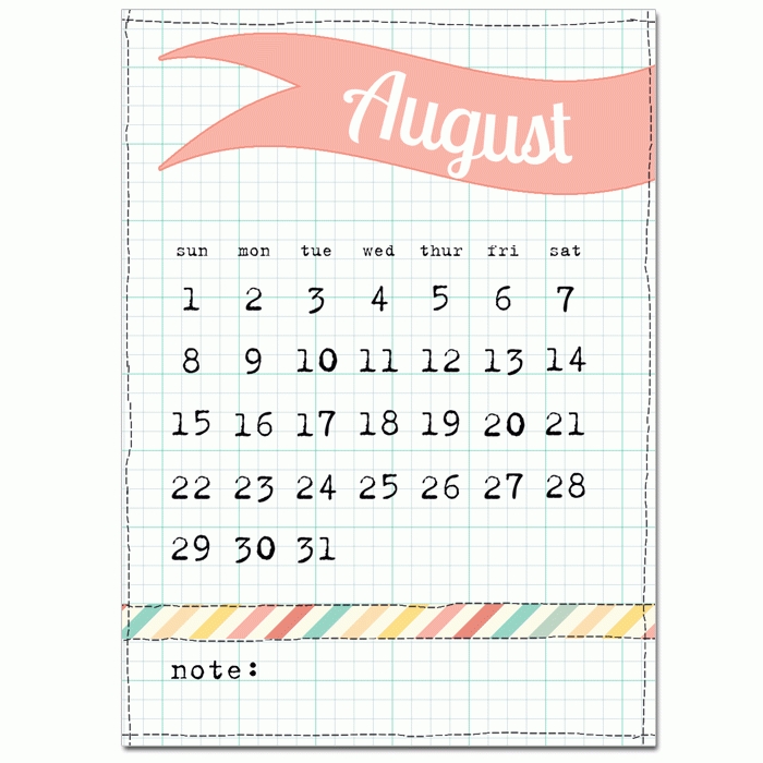 Mini Summer Breeze Calendar Cards [Ca-20Sd01] : Pretty