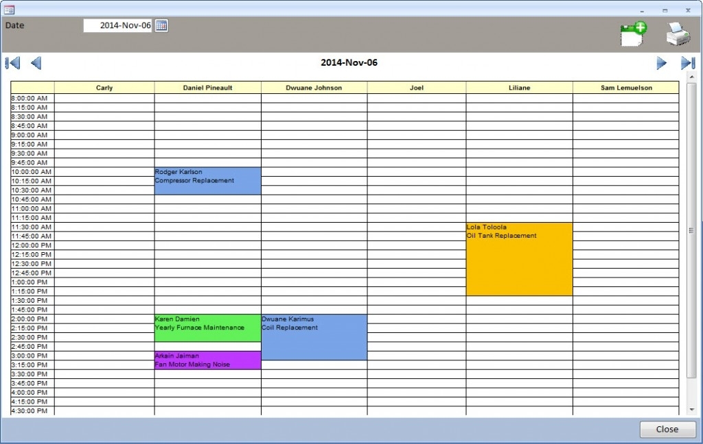 Ms Access - Appointment Calendar / Daily Planner