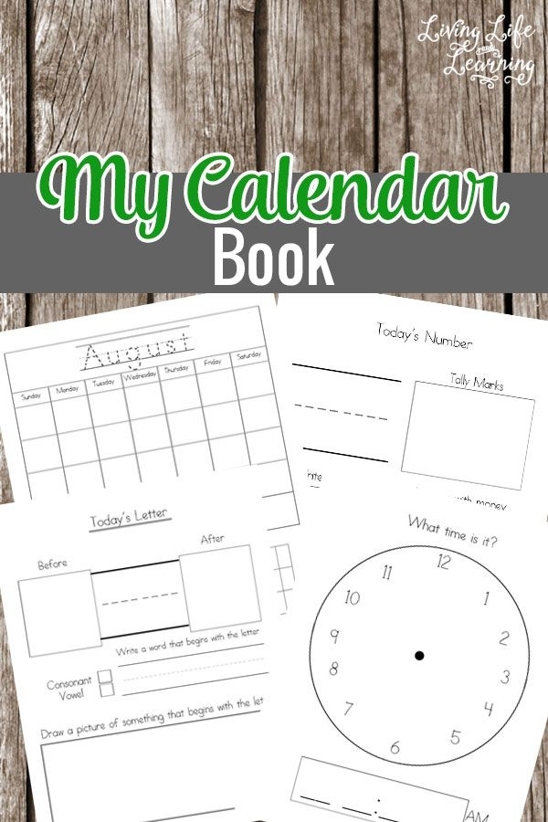 My Calendar Book Printable | Calendar Book, Homeschool