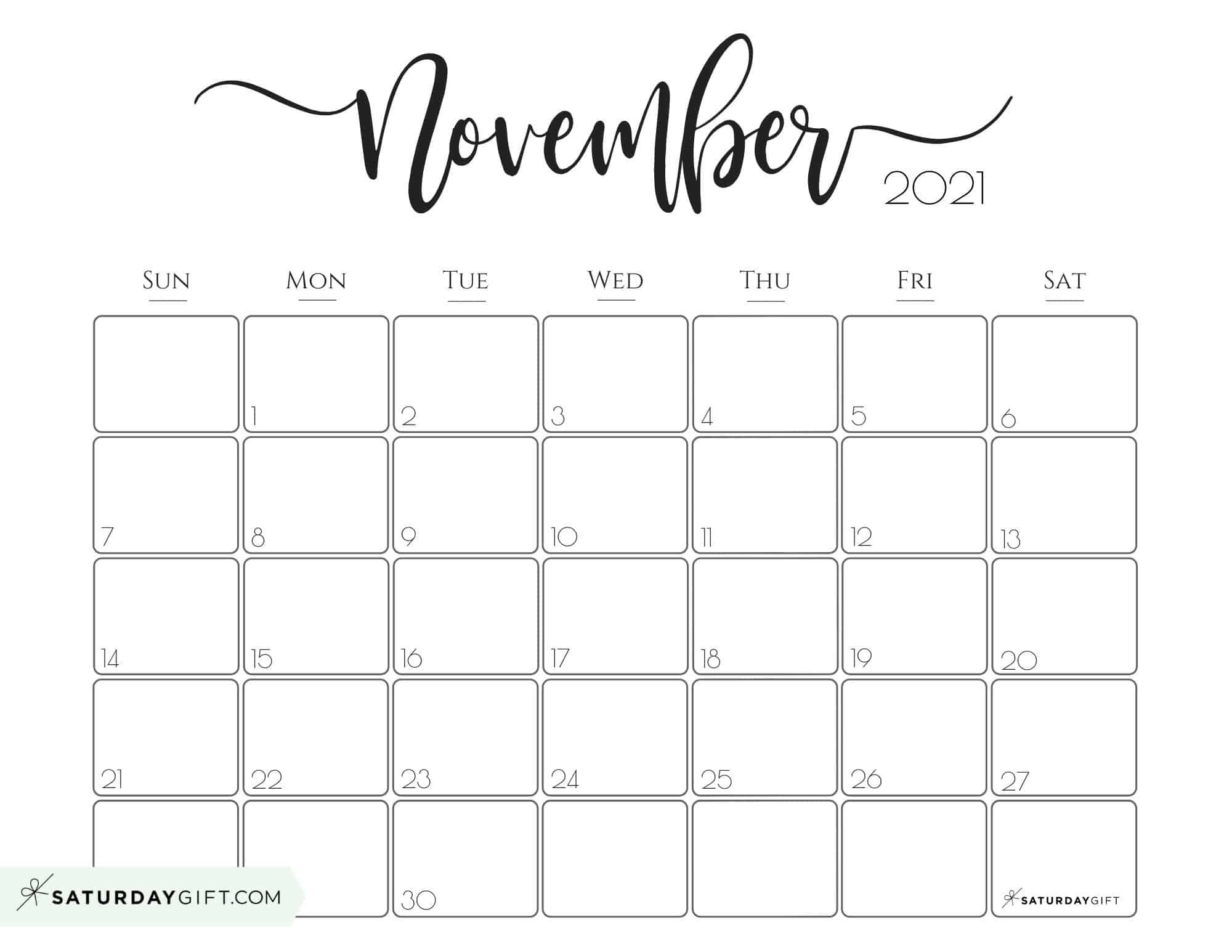 November 2021 Calendar To Print | Calendar 2021