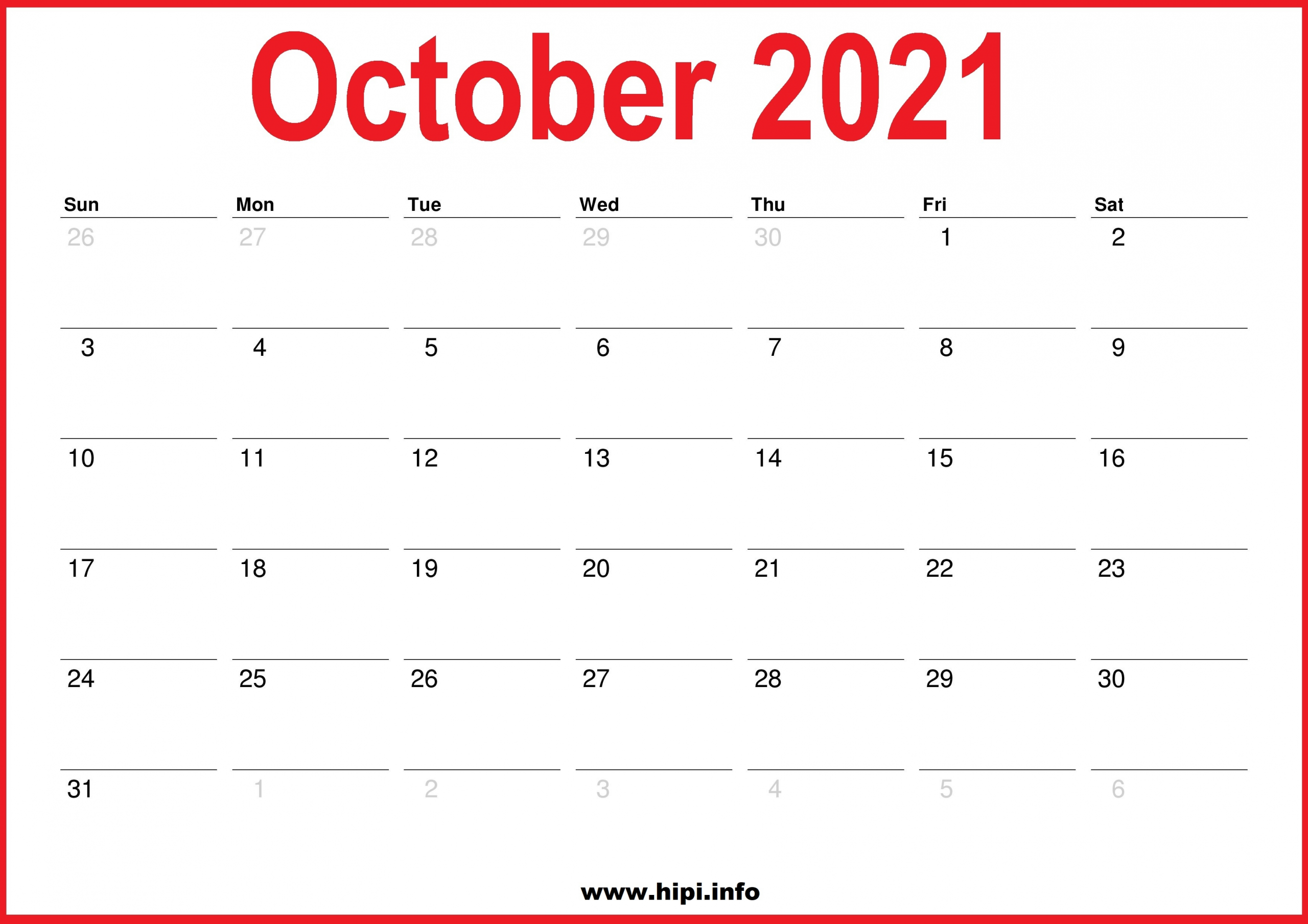 October 2021 Calendar Wallpapers - Wallpaper Cave