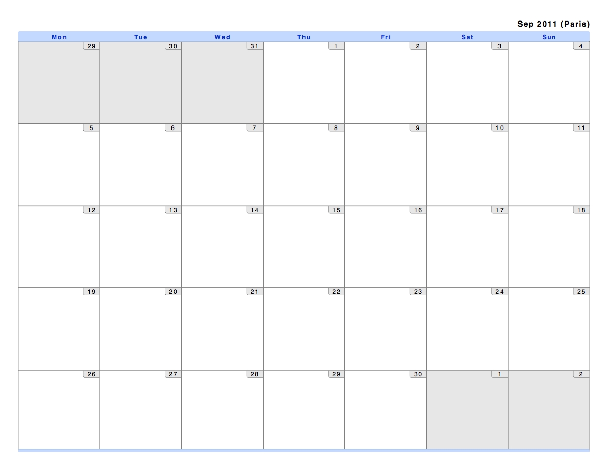 Philofaxy: Monthly View Calendars