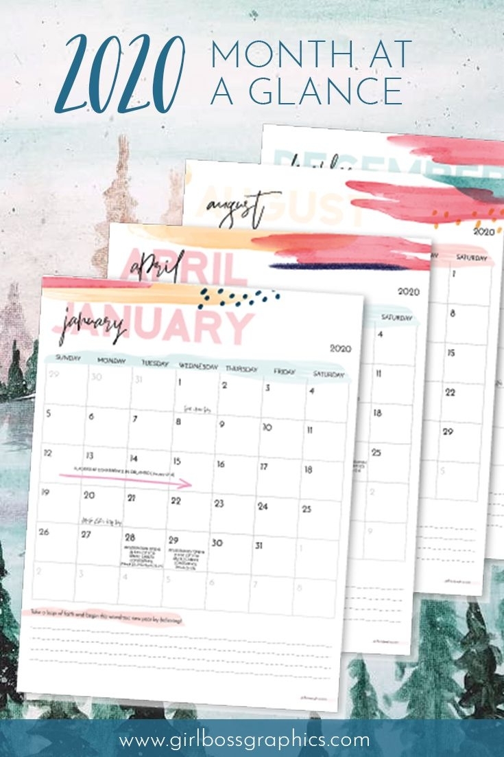 Printable 2020 Calendar Perfect For Mary Kay Consultants