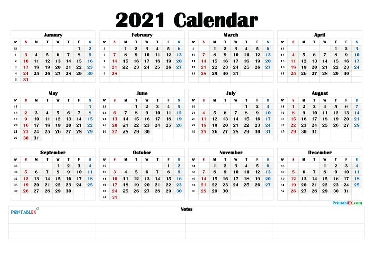 Printable 2021 Calendarmonth - 21Ytw192 | Calendar