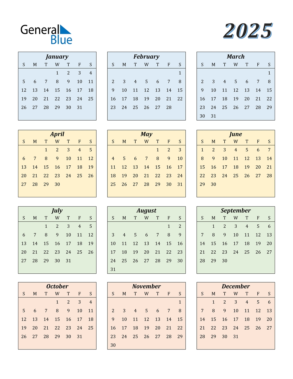 Printable 5 Year Calendar 2021 To 2025 | 2021 Printable