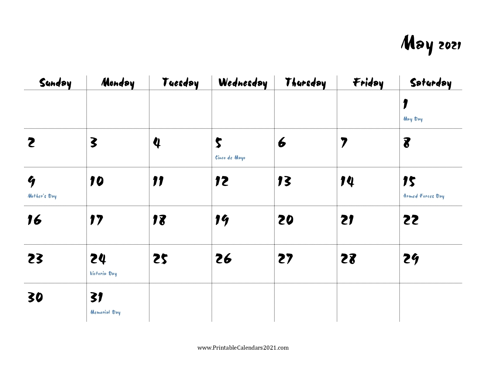 Printable Calendar 2022 May, May 2022 Calendar Pdf