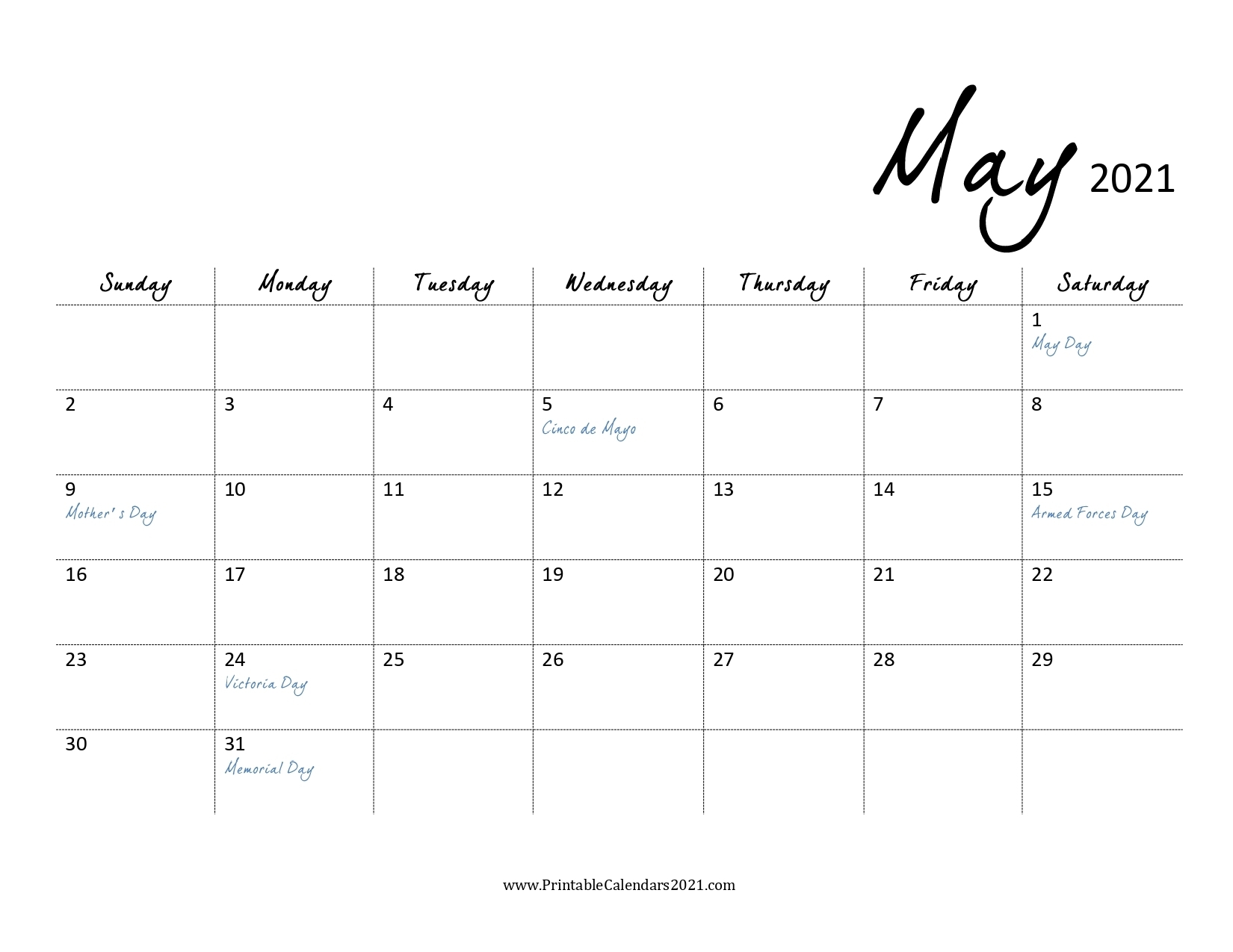 Printable Calendar 2022 May, May 2022 Calendar Pdf