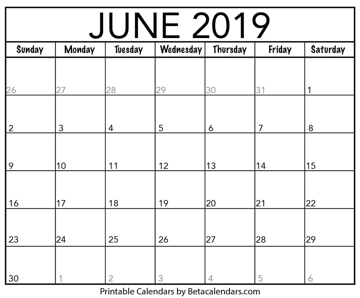 Printable Calendar June - Calendar 2021