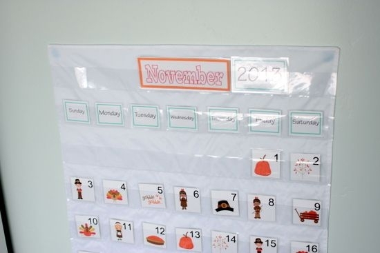 Printable School Pocket Calendar | Pocket Chart