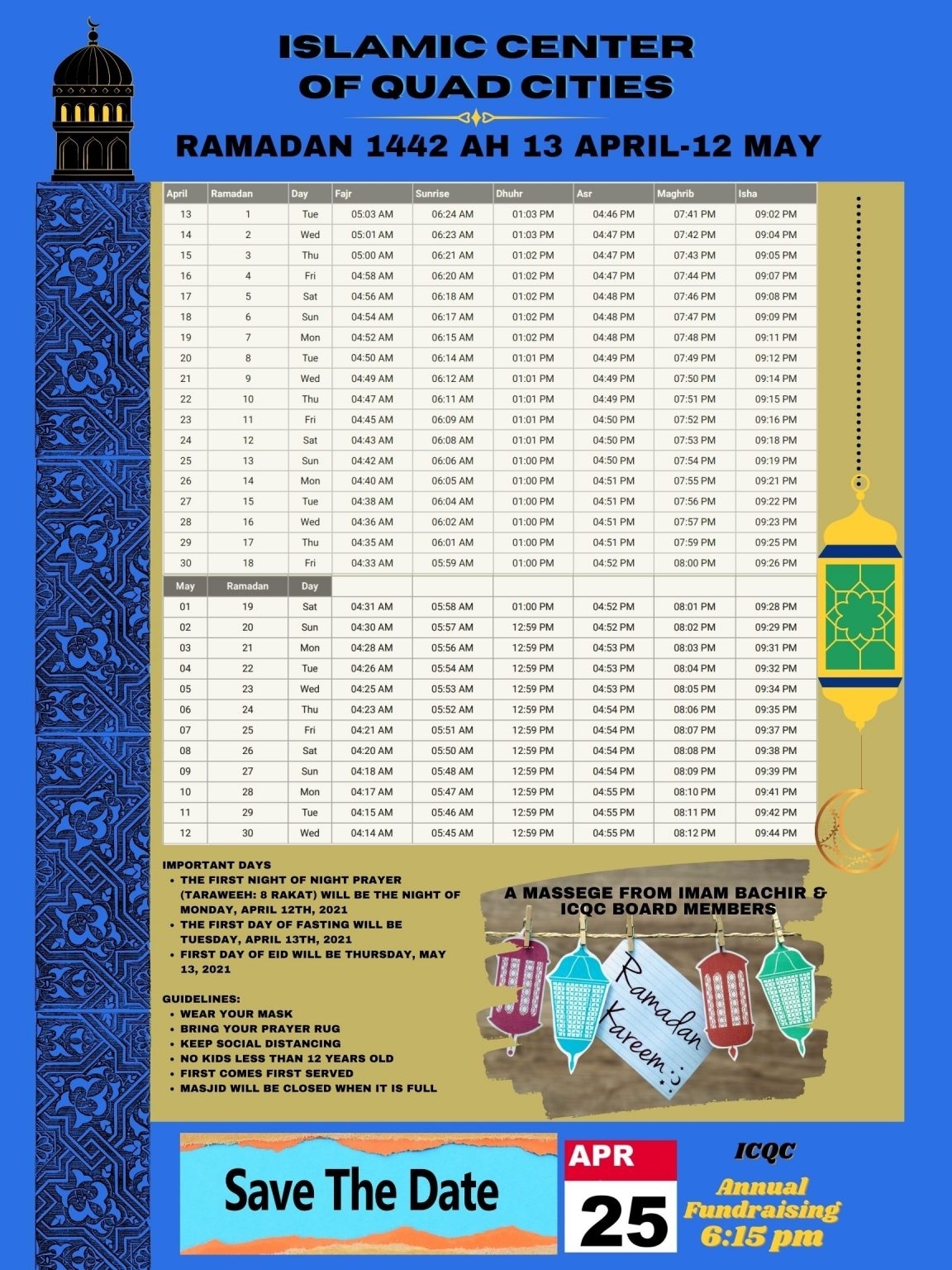 Ramadan 2021 Announcement - Icqc Online