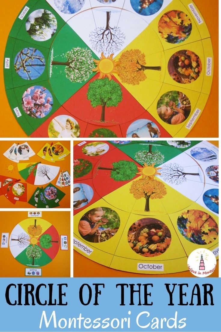 Seasons Sorting Activity Montessori Circle | Öğretim