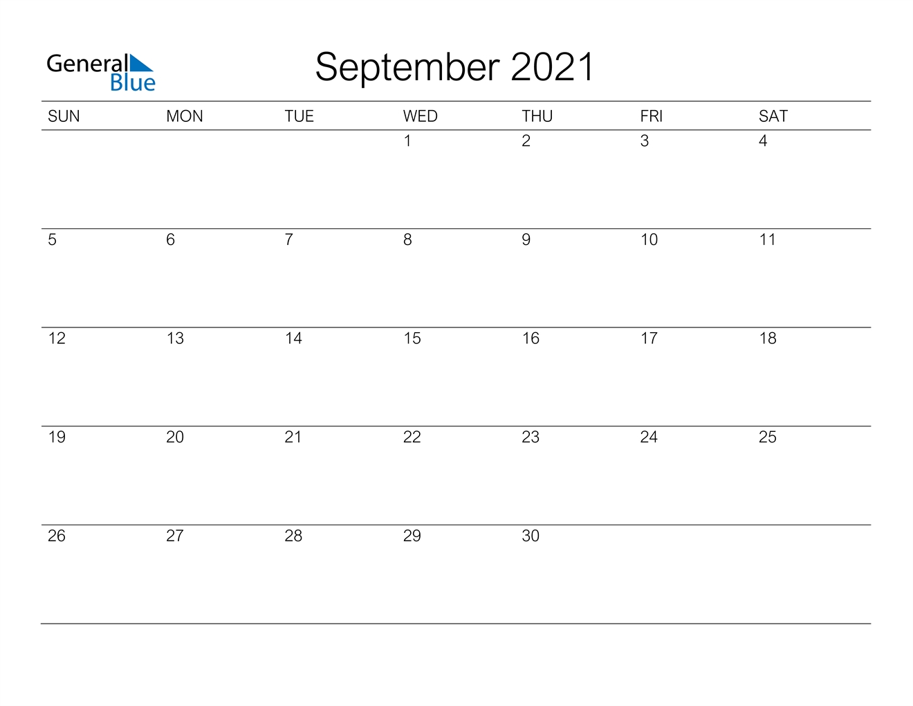 September 2021 Calendar (Pdf Word Excel)