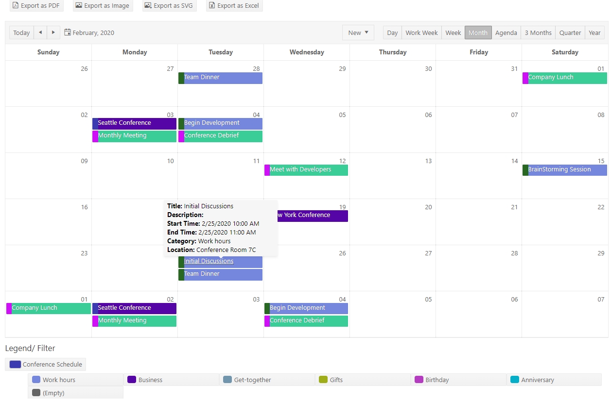 Sharepoint Office Event Calendar | Bamboo Solutions
