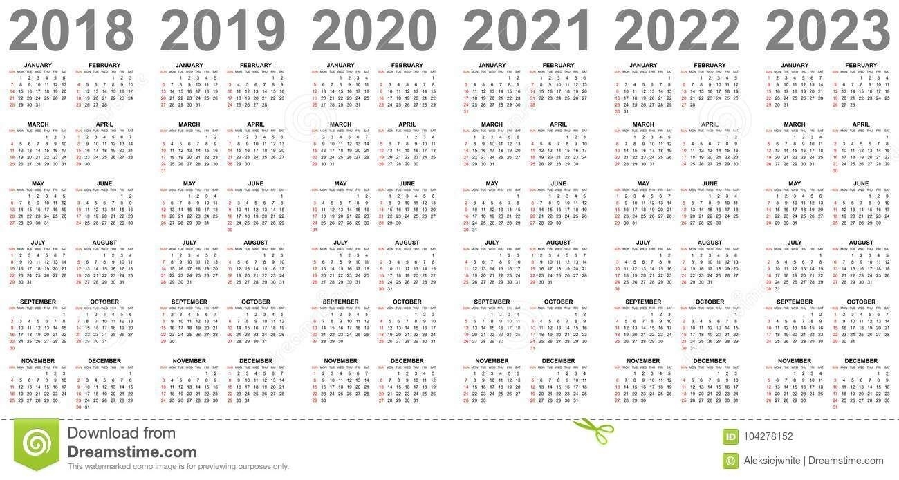 Three Year Printable Calendar 2021 To 2023 | Calendar In