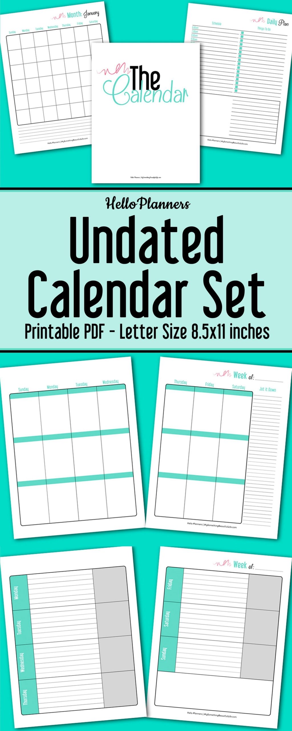 Undated Calendar Printables | Printable Calendar