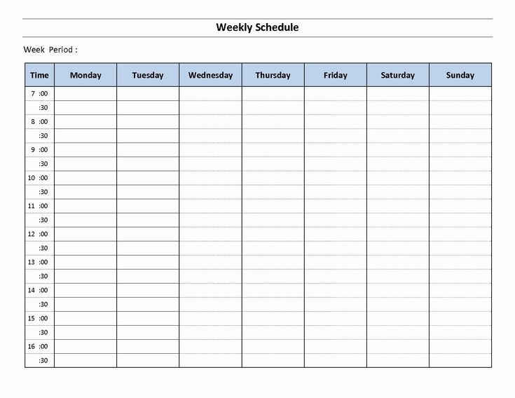 Week Planner Template Word Elegant 7 Day Weekly Planner