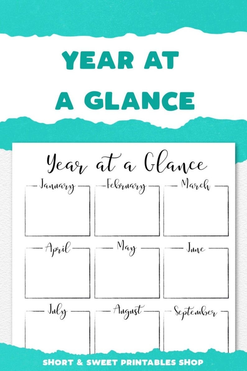 Year At A Glance - Plan Out Your Whole Year With This Year