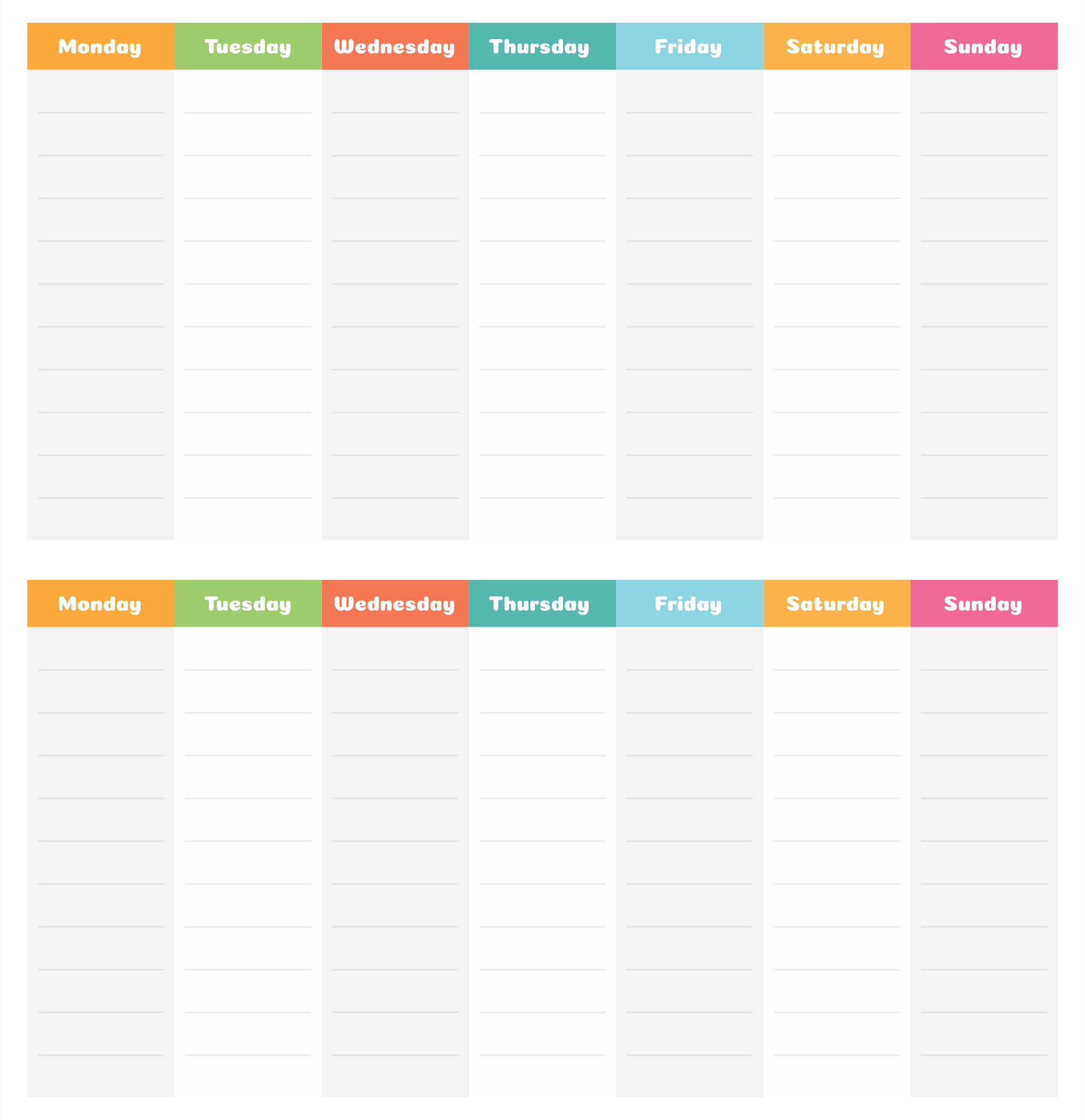 10 Best 2 Week Printable Calendar Weekly With Time