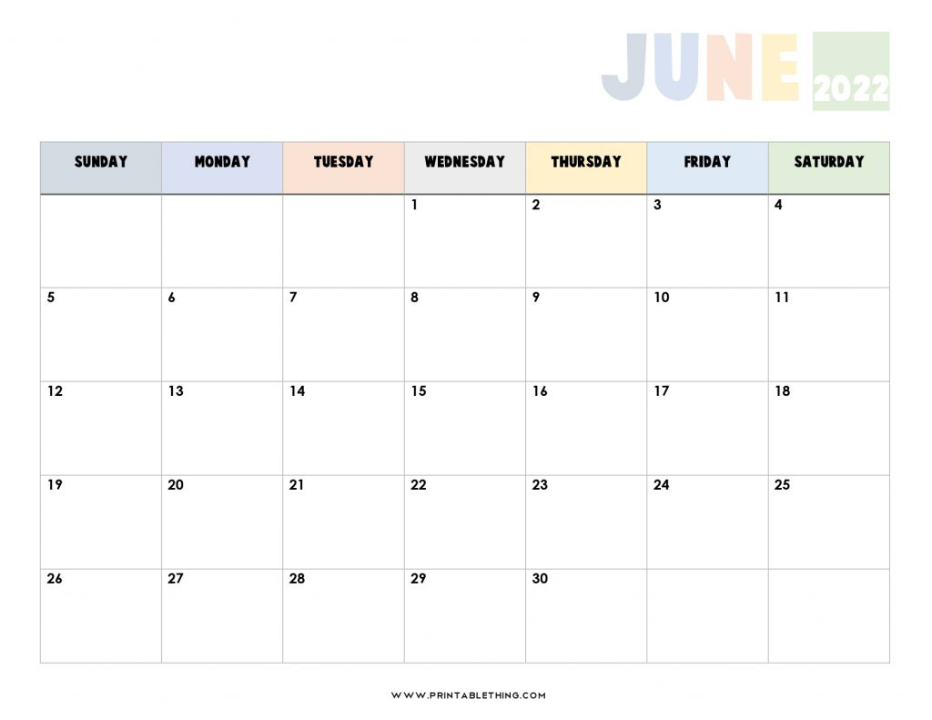 19+ June 2022 Calendar | Printable Pdf, Us Holidays, Blank