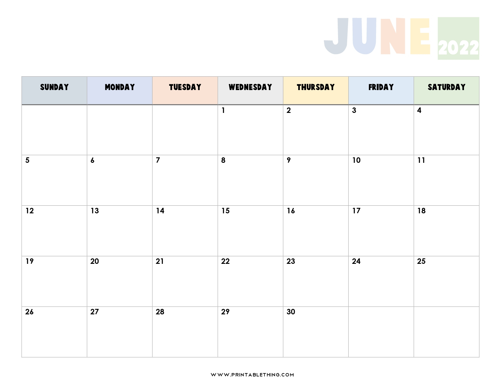 19+ June 2022 Calendar | Printable Pdf, Us Holidays, Blank